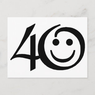 Nummer 40 - met gelukkig gezicht briefkaart