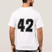 Nummer 42 backside print t-shirt (Achterkant)