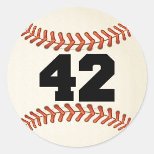 Nummer 42 Baseball Ronde Sticker