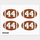 Nummer 44 Football Sticker (Vel)