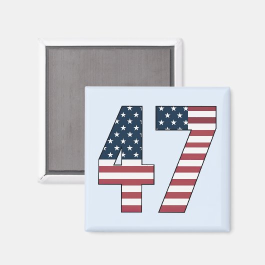Nummer 47 magneet (Voorkant / Achterkant)