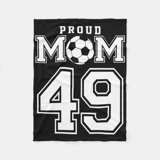Nummer 49 Aangepast Trots Voetbal Moeder Persoonli Fleece Deken (Voorkant)