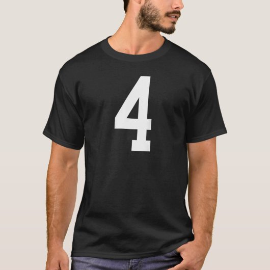 Nummer 4 Back Design Voetbal Training T-shirt (Voorkant)