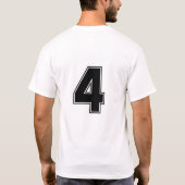 Nummer 4 backside print t-shirt (Achterkant)