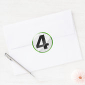 Nummer 4 groene sticker (Envelop)