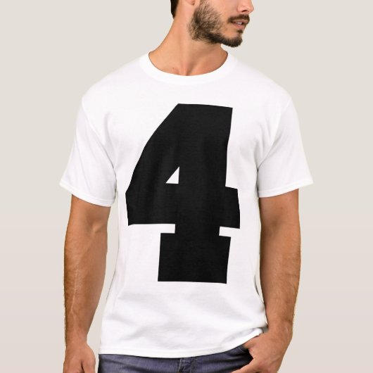Nummer 4 Sport (frontside en backside print) T-shirt (Voorkant)