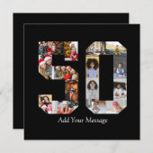 Nummer 50 Fotocollage Aankondiging (Voorkant / Achterkant)