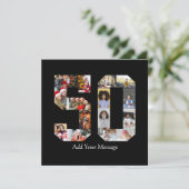 Nummer 50 Fotocollage Aankondiging (Staand voorkant)