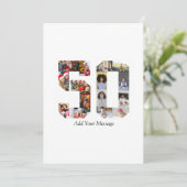 Nummer 50 Fotocollage Bedankkaart (Staand voorkant)