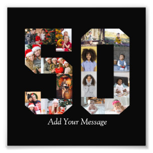 Nummer 50 Fotocollage Foto Afdruk