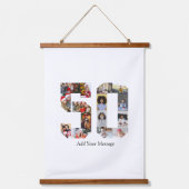 Nummer 50 Fotocollage Hangend Wandkleed (Voorkant)