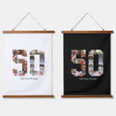 Nummer 50 Fotocollage Hangend Wandkleed (Dubbel)
