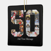 Nummer 50 Fotocollage Keramisch Ornament (Links)