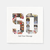 Nummer 50 Fotocollage Servet (Voorkant)