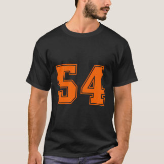 Nummer 54 Oranje Sport Jersey Lucky Nummer T-shirt