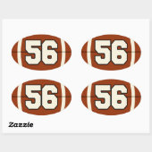 Nummer 56 Football Sticker (Vel)