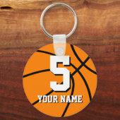 Nummer 5 basketbalsleutelhangers | sleutelhanger (Voorkant)