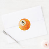 NUMMER 5 BILLIARDS BALL - ERODED AND AGENTJLE RONDE STICKER (Envelop)