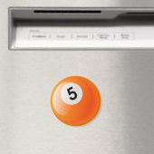 NUMMER 5 BILLIARTS BALL MAGNEET (Insitu (Vaatwasser))