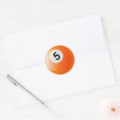 NUMMER 5 BILLIARTS BALL RONDE STICKER (Envelop)