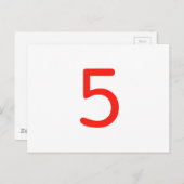 Nummer 5 briefkaart (Voorkant / Achterkant)