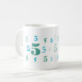 Nummer 5 mok (Voorkant links)