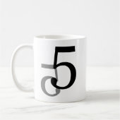 Nummer 5 Mok Aantal Vijf Grafische Mok Wiskunde Lo (Links)