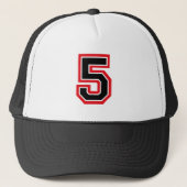 Nummer "5" trucker pet (Voorkant)