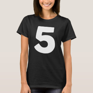 Nummer 5 Vijf Overeenkomende Aantallen & de Cos va T-shirt