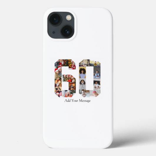 Nummer 60 Fotocollage Case-Mate iPhone Case (Achterkant)
