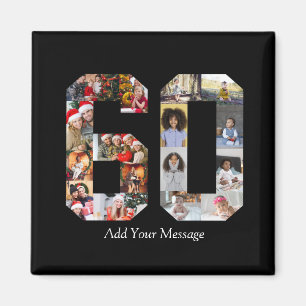 Nummer 60 Fotocollage Magneet