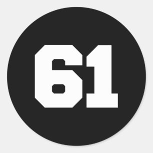 Nummer 61 Sport Jersey Speler 61 Fan Back Print V Ronde Sticker