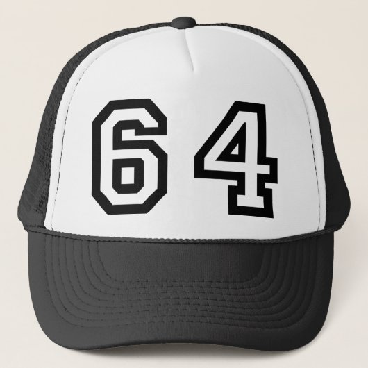 Nummer 64 trucker pet (Voorkant)