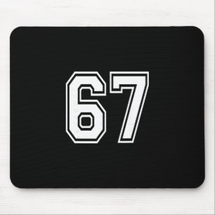 Nummer 67 Genummerd uniform sportshirt Team 67e Muismat