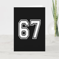 Nummer 67 genummerd uniform sportstshirt team 67e