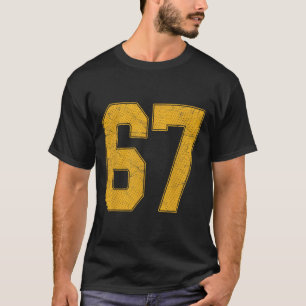 Nummer 67 Genummerd uniform sportteam shirt 67e