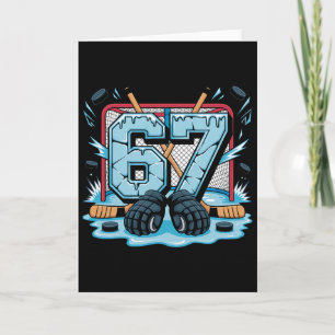 Nummer 67 Hockey Drip Meme Hockey Speler Kaart
