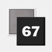Nummer 67 magneet (Voorkant / Achterkant)