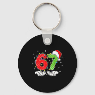 Nummer 67 Matching Six Seven 6 7 Meme 6-7 Kerstmis Sleutelhanger