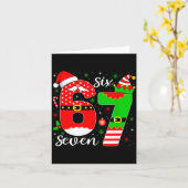 Nummer 67 Matching Zes Zeven 6 7 Meme 6-7 Kerstmis Kaart (Gele Bloem)