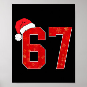 Nummer 67 Meme Sinterklaas Kerst Matching Groepsko Poster