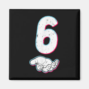 Nummer 67 Overeenkomen Six Seven 6 7 Meme 6 7 Hall Magneet