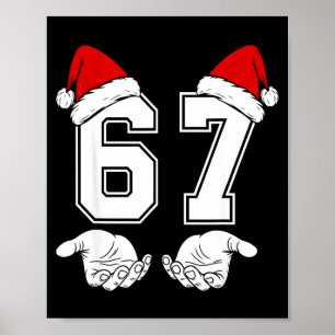 Nummer 67 Overeenkomen Six Seven 6 7 Meme 6 7 Kers Poster