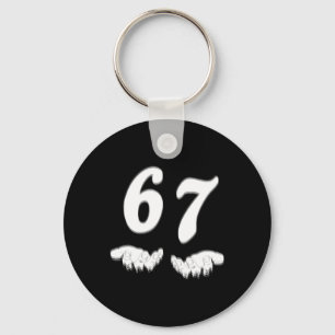 Nummer 67 Overeenkomen Six Seven Meme Funny Hallow Sleutelhanger