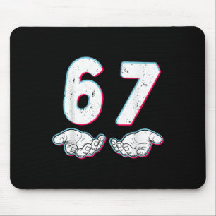 Nummer 67 Overeenkomende Zes Zeven 6 7 Meme 6-7 Ha Muismat