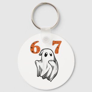 Nummer 67 Overeenkomende Zes Zeven 6 7 Meme Hallow Sleutelhanger