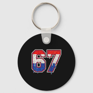 Nummer 67 shirt kostuum volwassene Nk voor vrouwen Sleutelhanger