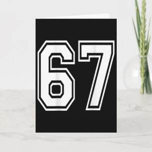 Nummer 67 Sportspeler Nummer Ck Van Shirt Alleen Kaart