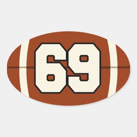 Nummer 69 Football Sticker (Voorkant)