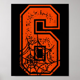Nummer 6 67 Meme Halloween Pompoen Kostuum Matchin Poster